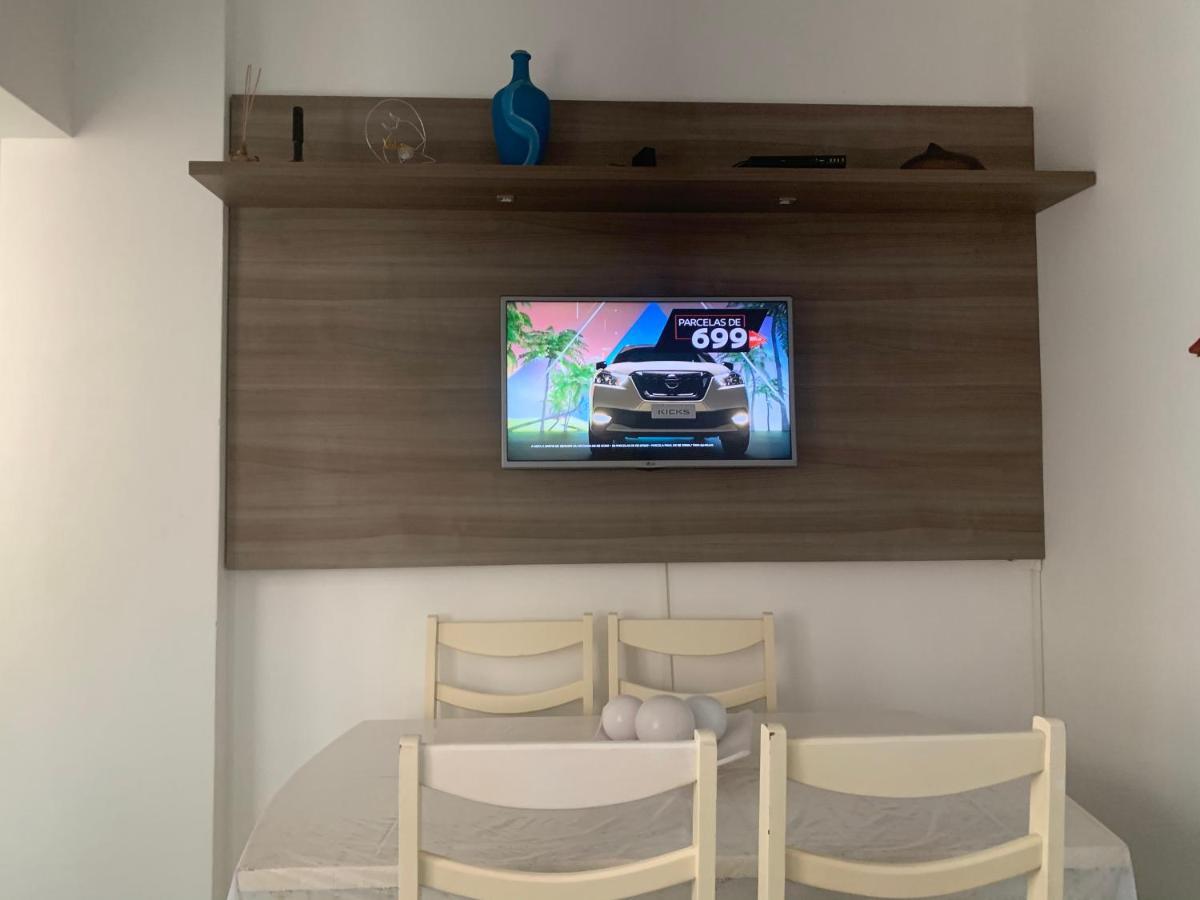 Sao Vicente Itarare Predio Frente Mar Apto Fundo Vista Parcial Ngoại thất bức ảnh